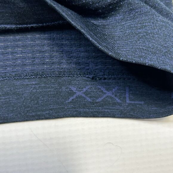 LULULEMON Metal Vent Performance Shirt Mesh Dot Live Practice Mens 2XL Navy Blue - Picture 4 of 9